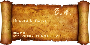 Brozsek Aura névjegykártya